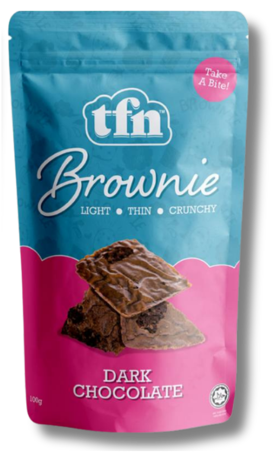 TFN Brownie DarkChocolate - crunchy halal chocolate snack